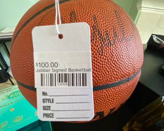 Jabbar signed basketball