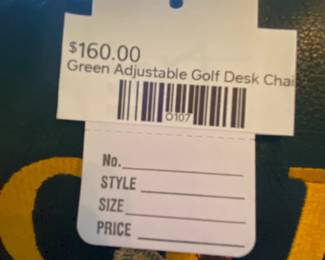 Green adjustable golf desk chair