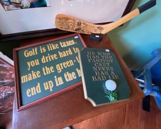 Golf-themed signs