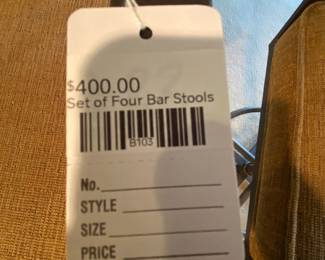 Set of four bar stools