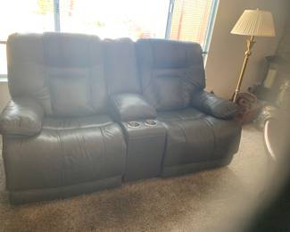 leather reclining sofa
