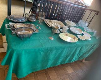 antique dishes & serving trays