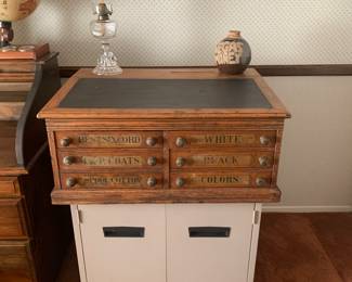 antique paper cabinet