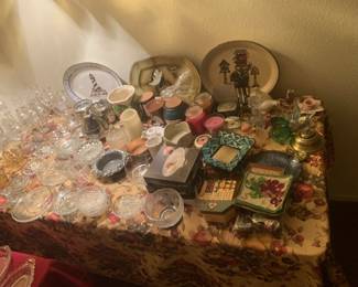 crystal candle holders & home decor