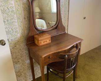 Antique vanity & chair