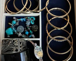 Hundreds of pieces of vintage costume jewelry.