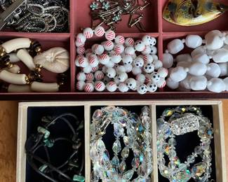 Hundreds of pieces of vintage costume jewelry.