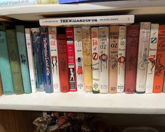 Hundreds of vintage children’s books, including this collection of Oz books.