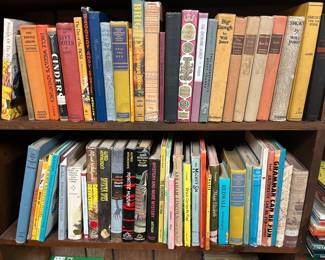 Hundreds of vintage children’s books, including The Hardy Boys, Nancy Drew, Noel Streatfeild, E.B. White, and many fairy tales and other classics.
