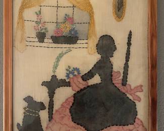 Vintage framed needlework.