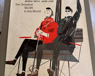 Vintage Swissair travel poster.