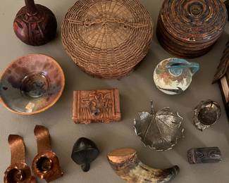 Vintage baskets, pottery, and more.