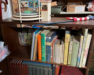 Hundreds of vintage children’s books, including The Hardy Boys, Nancy Drew, Noel Streatfeild, E.B. White, and many fairy tales and other classics.