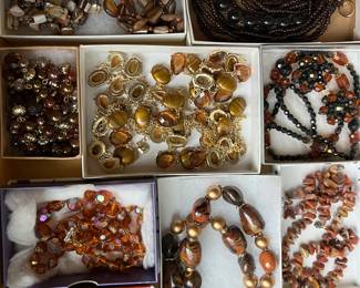 Hundreds of pieces of vintage costume jewelry.