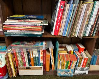 Hundreds of vintage children’s books, including The Hardy Boys, Nancy Drew, Noel Streatfeild, E.B. White, and many fairy tales and other classics.