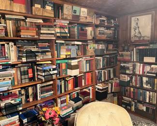 1,000s of books throughout the house, including vintage children’s books, classics, 100s of first editions, history, and more). Many more photos of books follow.