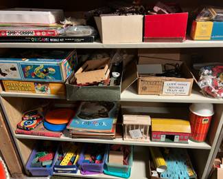 Hundreds of vintage children’s toys and games.
