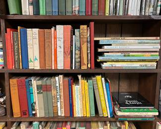 Hundreds of vintage children’s books, including The Hardy Boys, Nancy Drew, Noel Streatfeild, E.B. White, and many fairy tales and other classics.