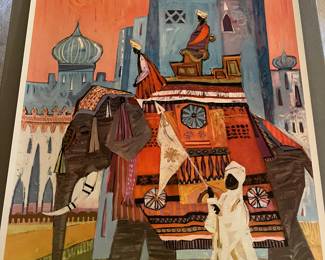 Vintage India travel poster.