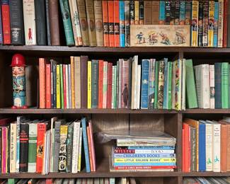 Hundreds of vintage children’s books, including The Hardy Boys, Nancy Drew, Noel Streatfeild, E.B. White, and many fairy tales and other classics.