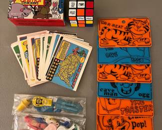 Vintage toys and advertising giveaways.