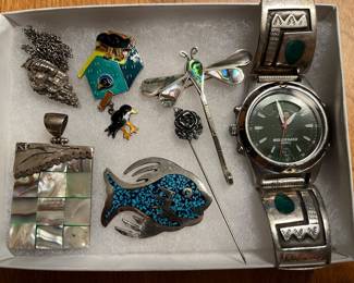 Sterling silver jewelry.