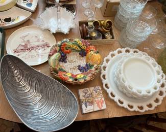 Pottery/dinnerware by Northington, Arthur Court, Fitz and Floyd, Arthur Wood, and many others.