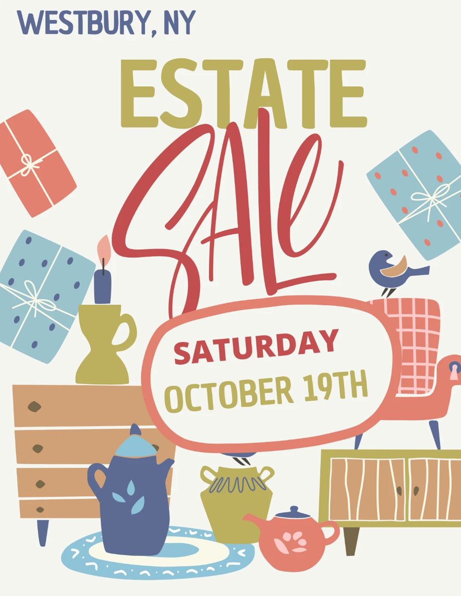Pastel Colorful Cute Simple Illustration Garage Sale Flyer