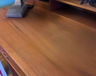 Teak desk! Way better in person!