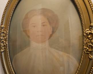 antique frame with a lovely lady