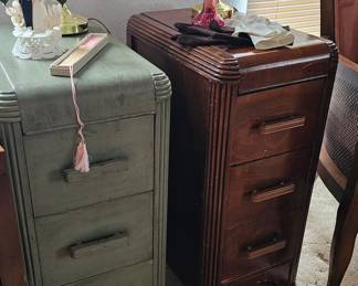 Unusual vintage nightstands or sidetables