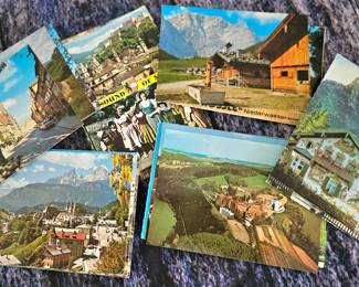 lots of European postcards, vintage 