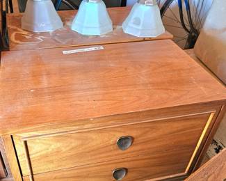 Mid-century nightstands, one needs refinishing 