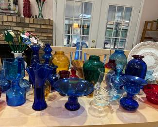 LARGE AMOUNT OF BLENKO GLASS