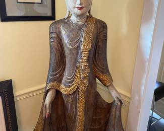 Carved wood statue approx. 5 ft tall