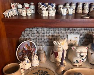 Shawnee cookie jars, salt and pepper shakers