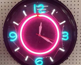 Neon 20" Clock