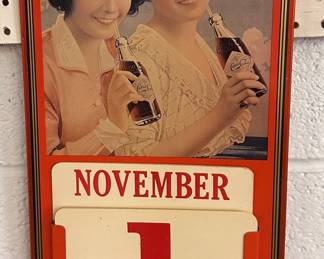 Coca Cola 1981 Advertising changeable calendar