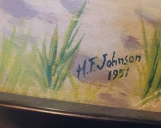 Painting by H.F. Johnson 1951