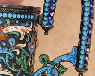 Imperial Russian Silver and enamel cup