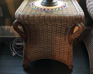 Wicker with Swan Detail