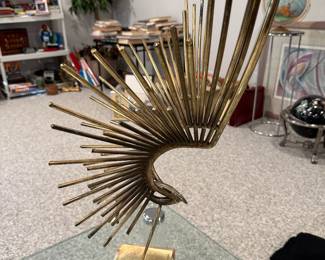 Curtis Jere metal bird sculpture