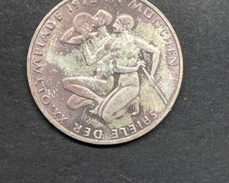 1972 Germany Munich Summer Olympics on 10 Mark Silver Coin