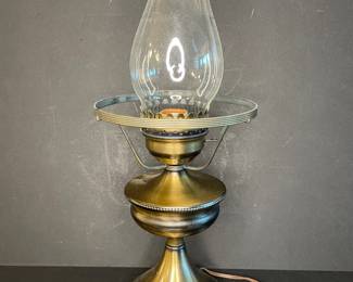 Brass oil lamp
