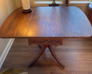 Vintage wood pedestal table