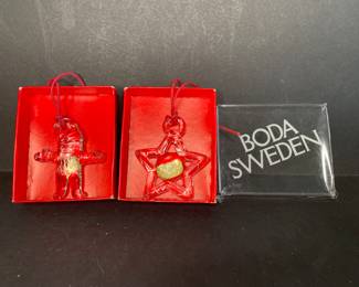 Boda Sweden glass ornaments