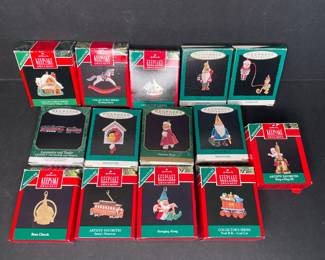 Hallmark miniature vintage ornaments