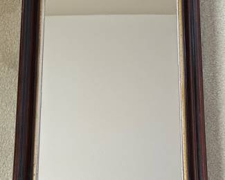 Framed wood mirror