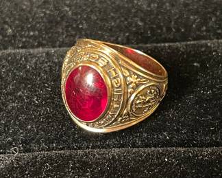 10k gold class ring Whitewood High School 1962