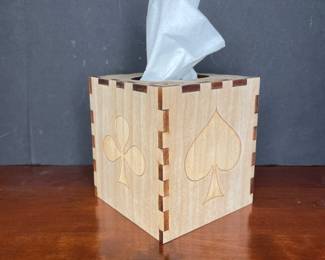 Wood tissue box suits